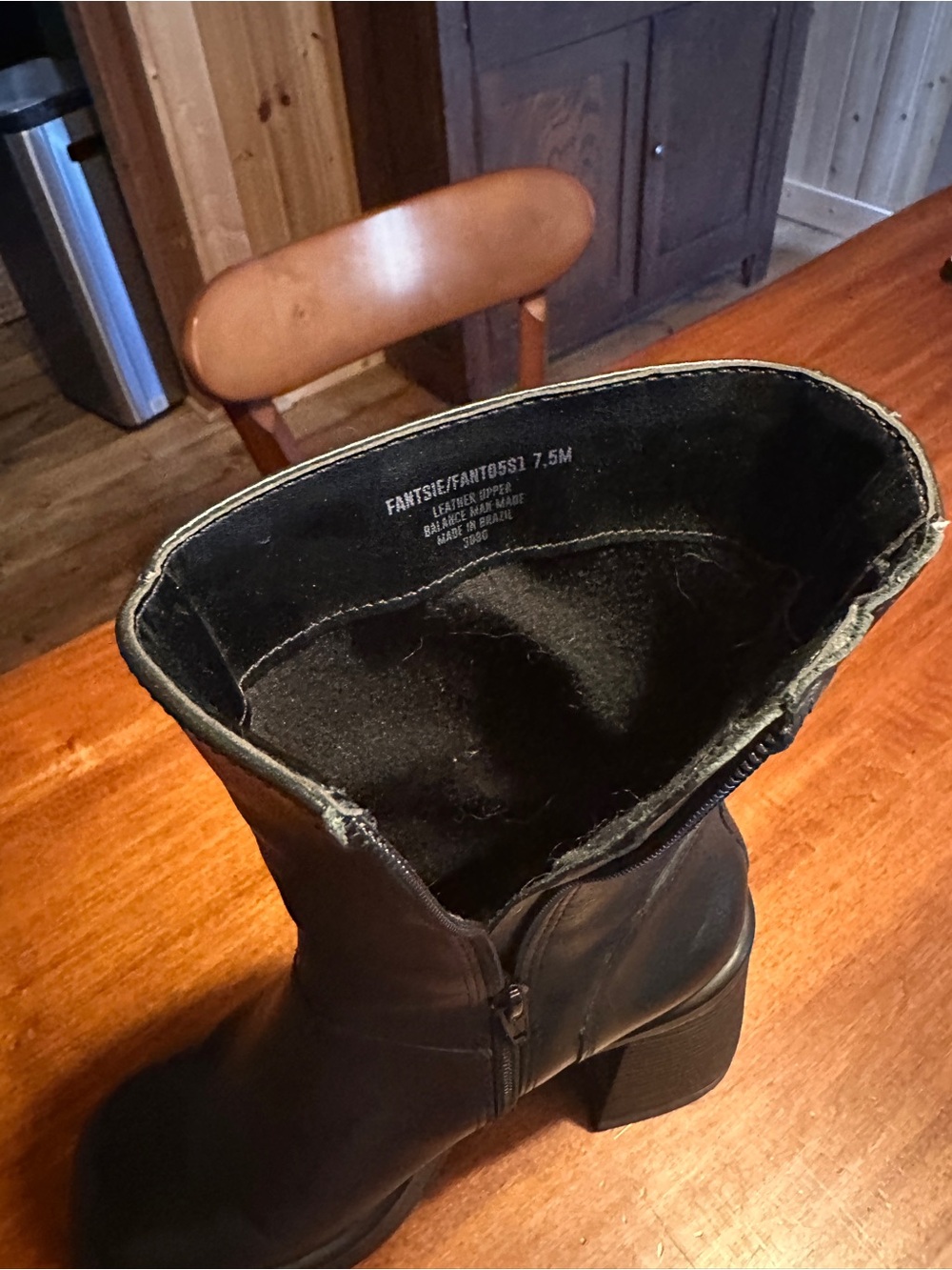 Fantasie Black Platform Block Heel Ankle Boots - Picture 3 of 5